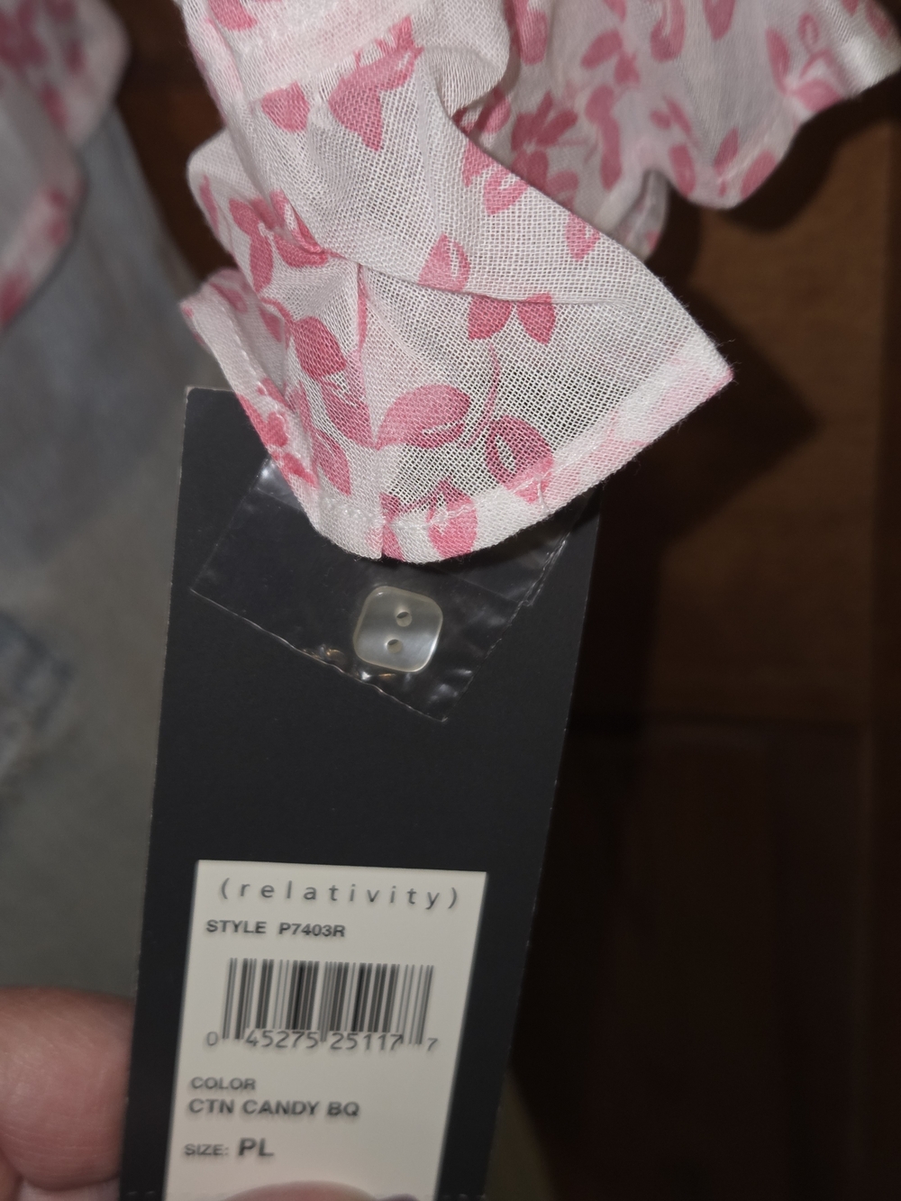 Relativity Pink Floral Button-Front Shirt - Picture 4 of 8